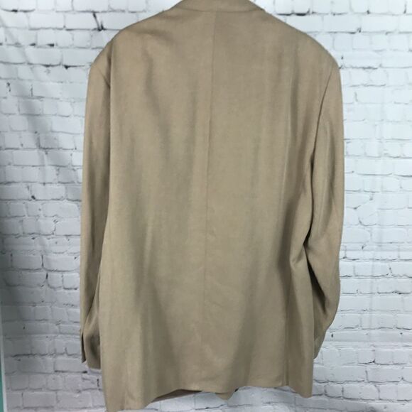 RALPH LAUREN Men's Light Tan Tencel 3 Button Blazer Suit Jacket 46T Tall NWT - Picture 5 of 9